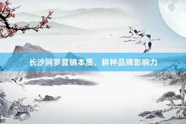 长沙网罗营销本质，耕种品牌影响力